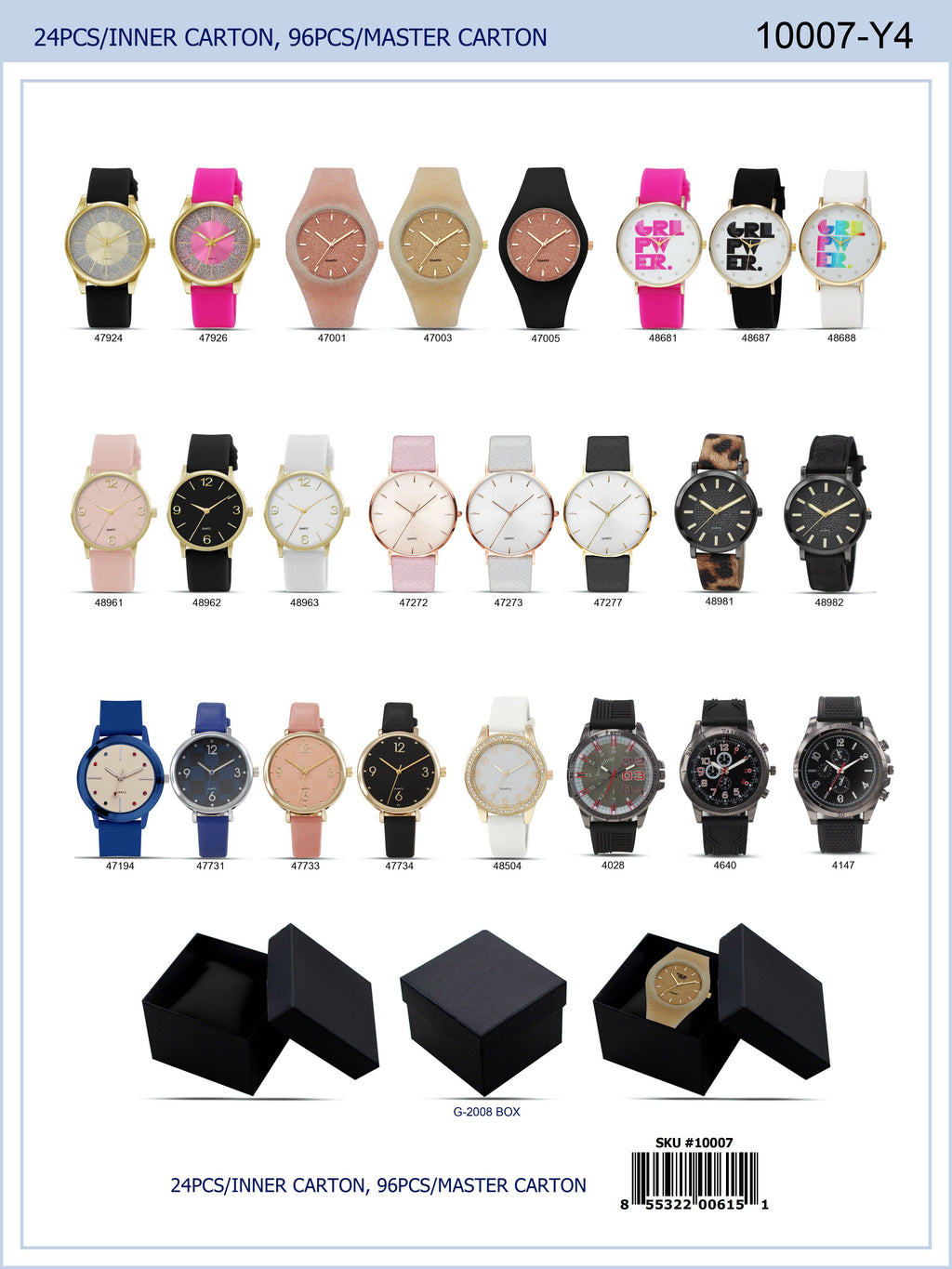 24 Piece Assorted Prepack Women Watches (Gift Box included) - Ladies Watch Akcessoryz